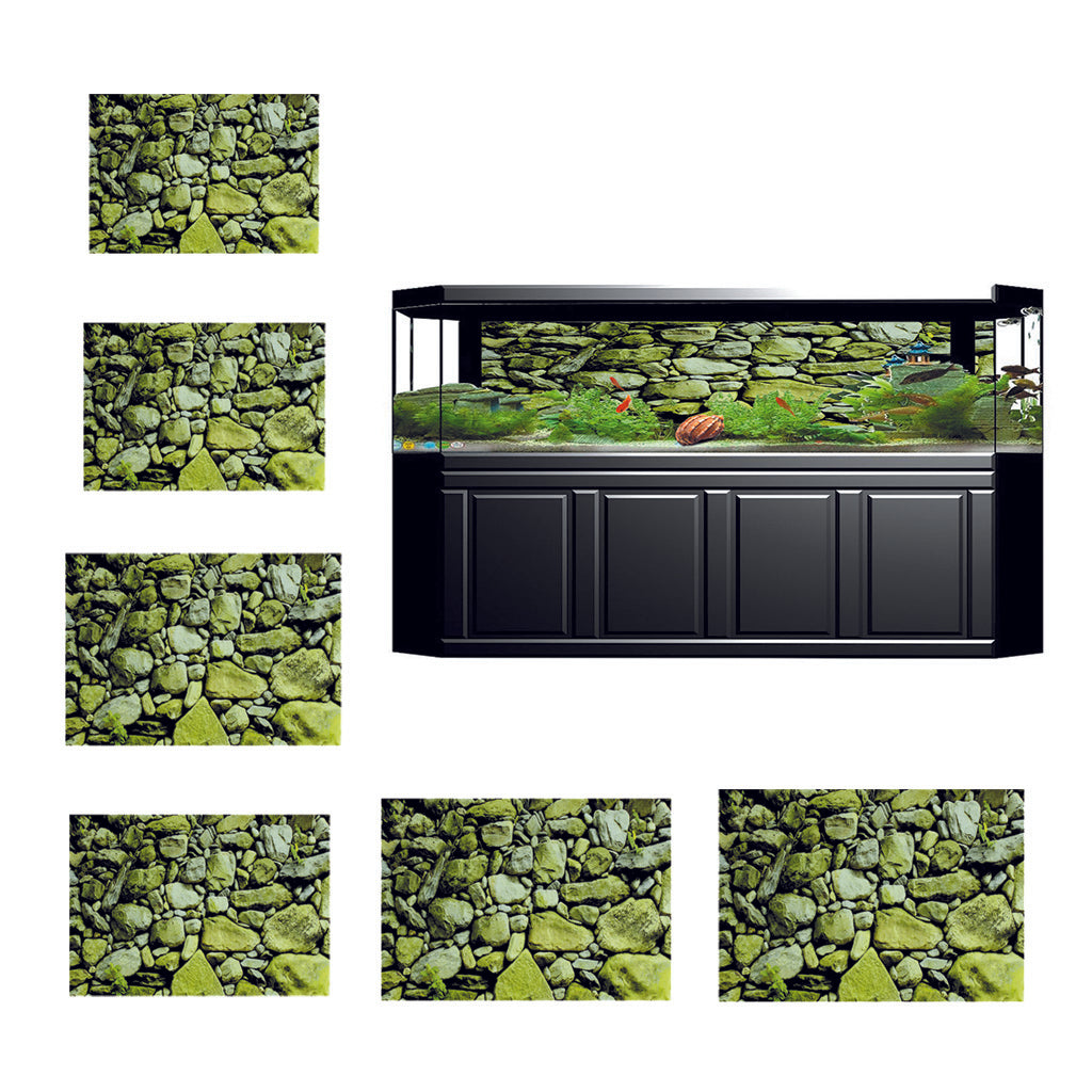 Aquarium HD Background Sticker Fish Tank Wall Decoration Painting XS