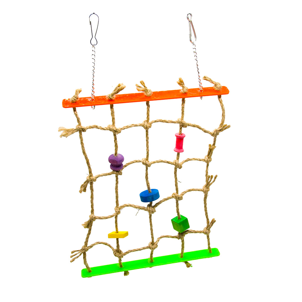 Acrylic Climbing Net Cage Swing Ladder Toy for Pet Parrot Bird Chew Play