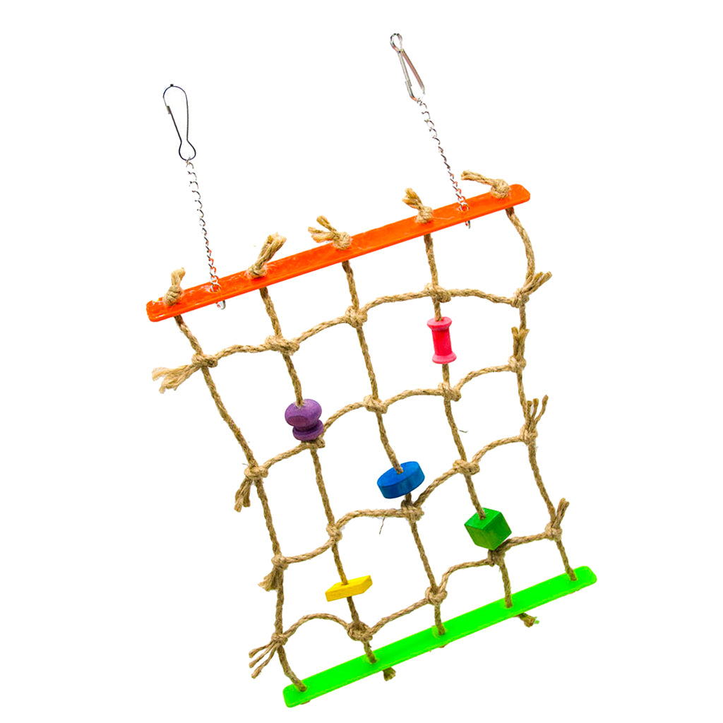 Acrylic Climbing Net Cage Swing Ladder Toy for Pet Parrot Bird Chew Play