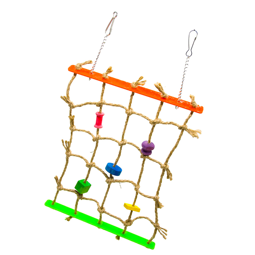 Acrylic Climbing Net Cage Swing Ladder Toy for Pet Parrot Bird Chew Play