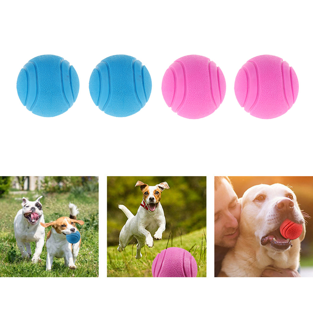 2Pcs Nearly Indestructible Dog Balls, Chew Fetch Play Pet Dogs Toy Blue