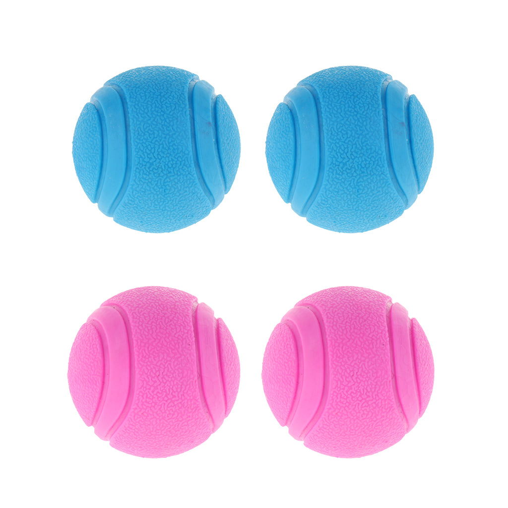 2Pcs Nearly Indestructible Dog Balls, Chew Fetch Play Pet Dogs Toy Blue