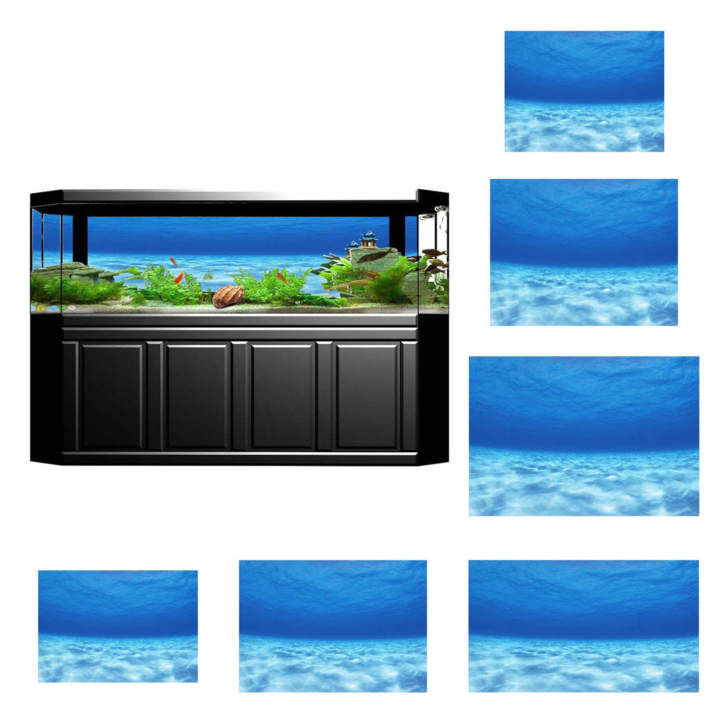 3D One Side Aquarium Universe Landscape Poster Fish Tank Background 61x41cm