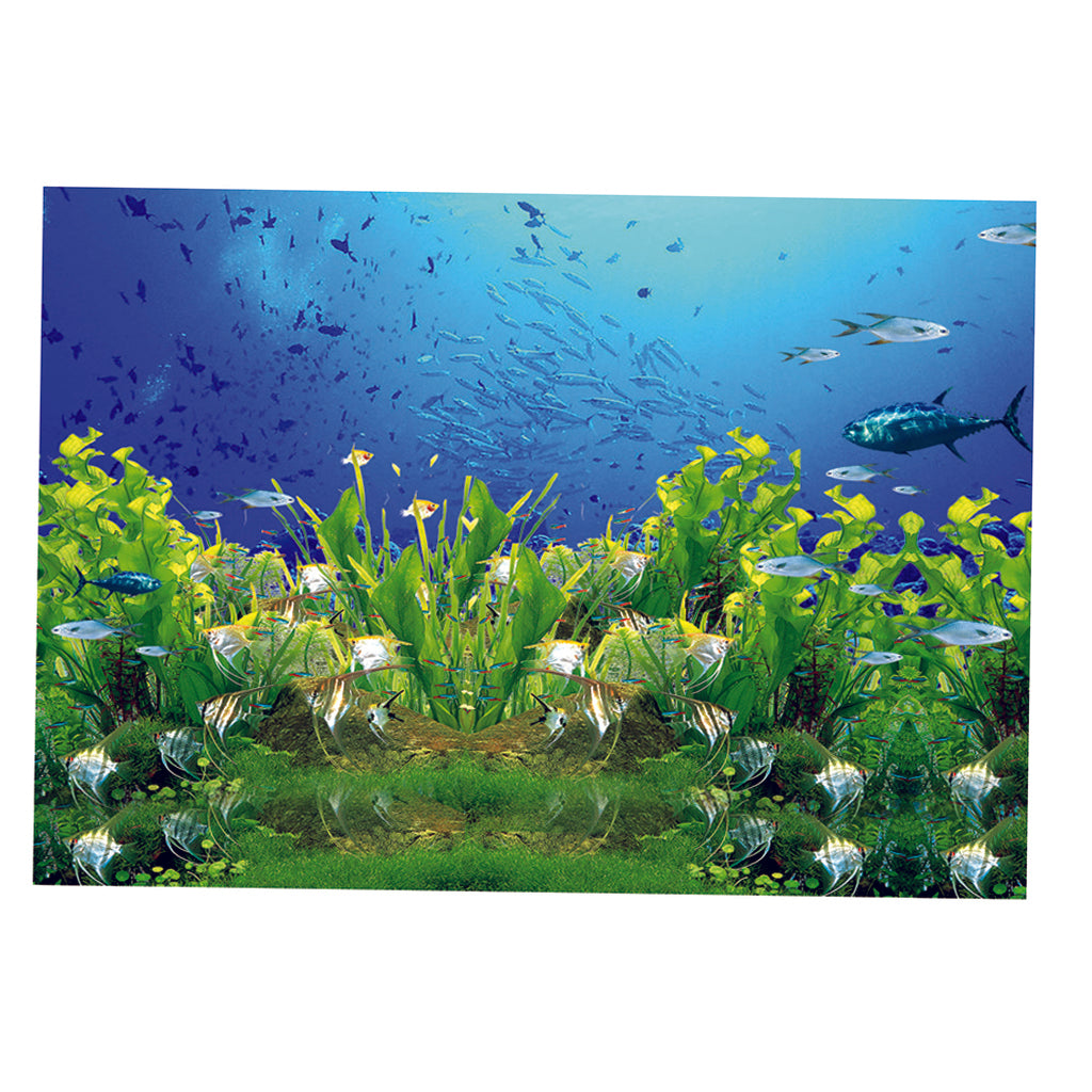 High Definition 3D Single Adhesive Plant Fish Picture Backdrop for Aquarium L