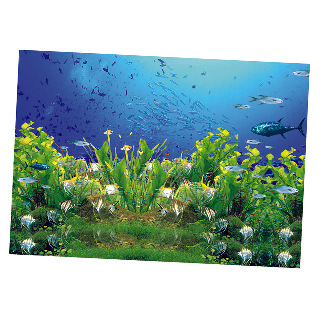 High Definition 3D Single Adhesive Plant Fish Picture Backdrop for Aquarium L