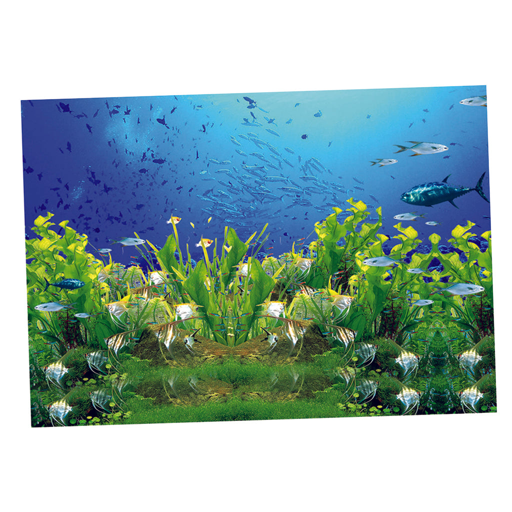 High Definition 3D Single Adhesive Plant Fish Picture Backdrop for Aquarium L