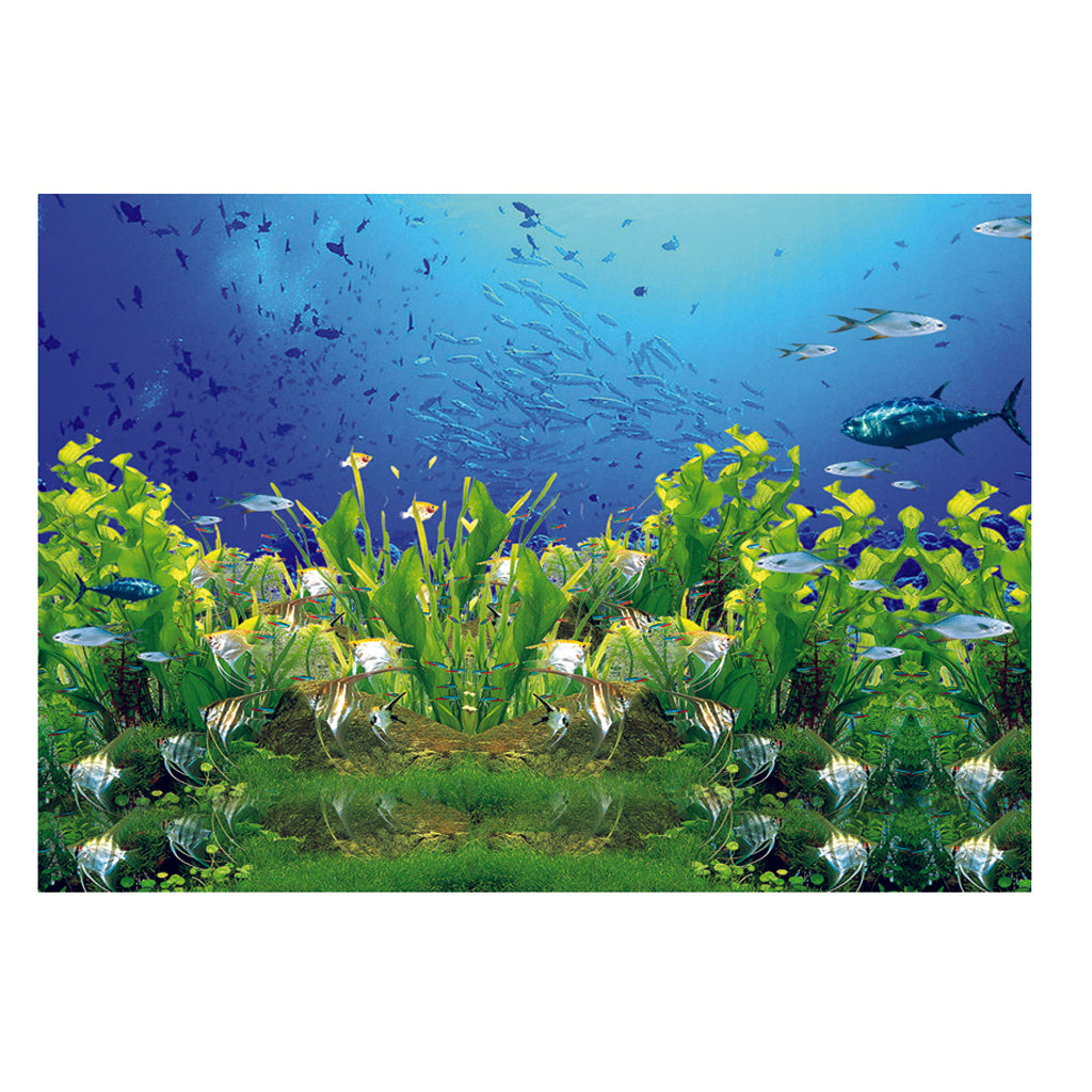 High Definition 3D Single Adhesive Plant Fish Picture Backdrop for Aquarium L