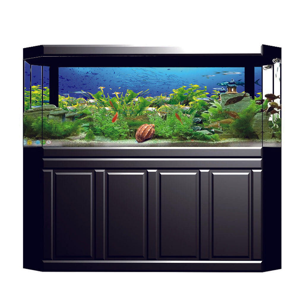 High Definition 3D Single Adhesive Plant Fish Picture Backdrop for Aquarium S