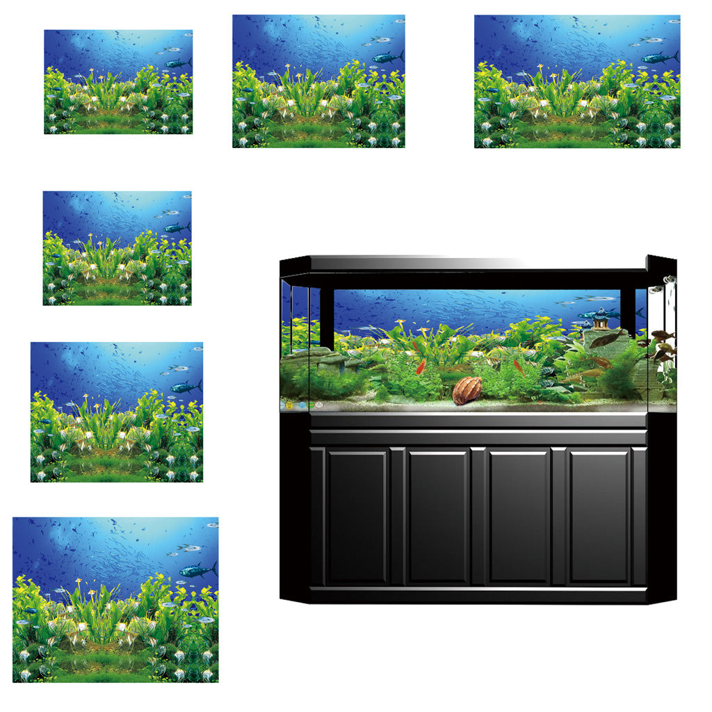 High Definition 3D Single Adhesive Plant Fish Picture Backdrop for Aquarium S