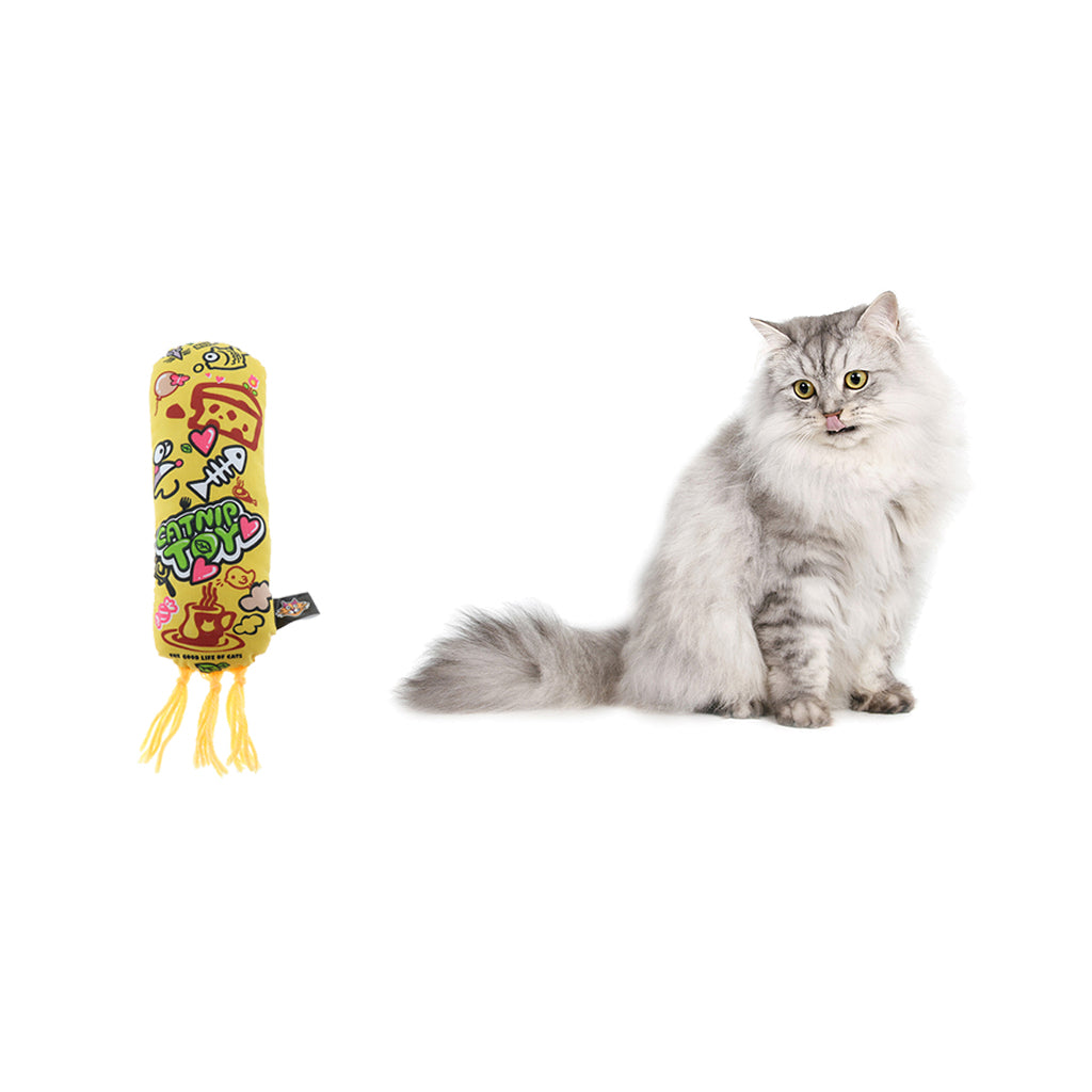 Catnip Toys for Cat Playing Chewing Teeth Cleaning Scratch Pet Toy yellow