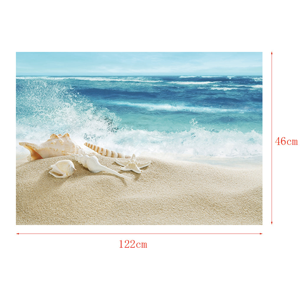 Aquarium 3D Digital Printing Single-sided Adhesive Background Sticker XL