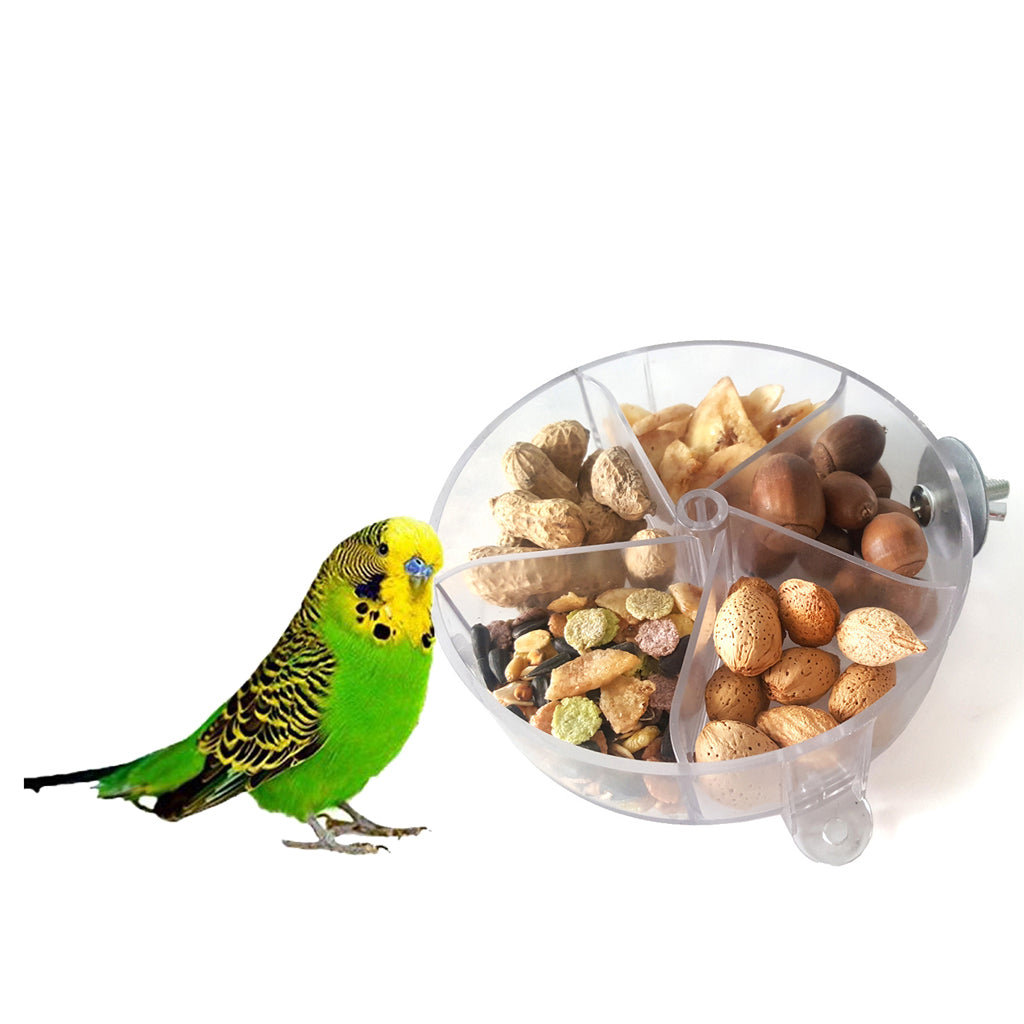 Parrot Food Box, Pet Bird Feed Bowl, Cage Install Budgies, Finches Feeder