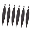 6 Pieces Pre Stretched Braiding Hair Hair Extension Braiding Hair Black 04