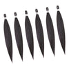 6 Pieces Pre Stretched Braiding Hair Hair Extension Braiding Hair Black 04