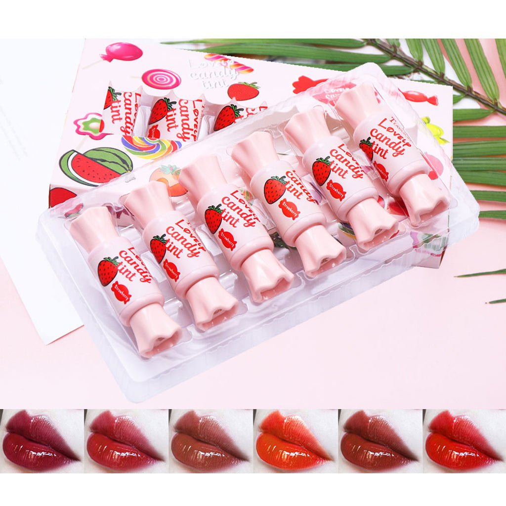 6Pcs/Set Lip Glaze Makeup Liquid Lipstick Gloss Moisturizing Long Lasting