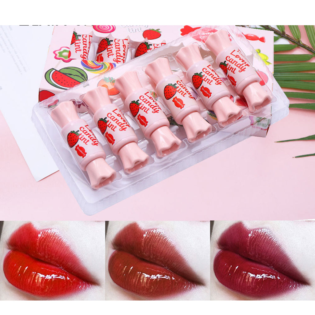 6Pcs/Set Lip Glaze Makeup Liquid Lipstick Gloss Moisturizing Long Lasting