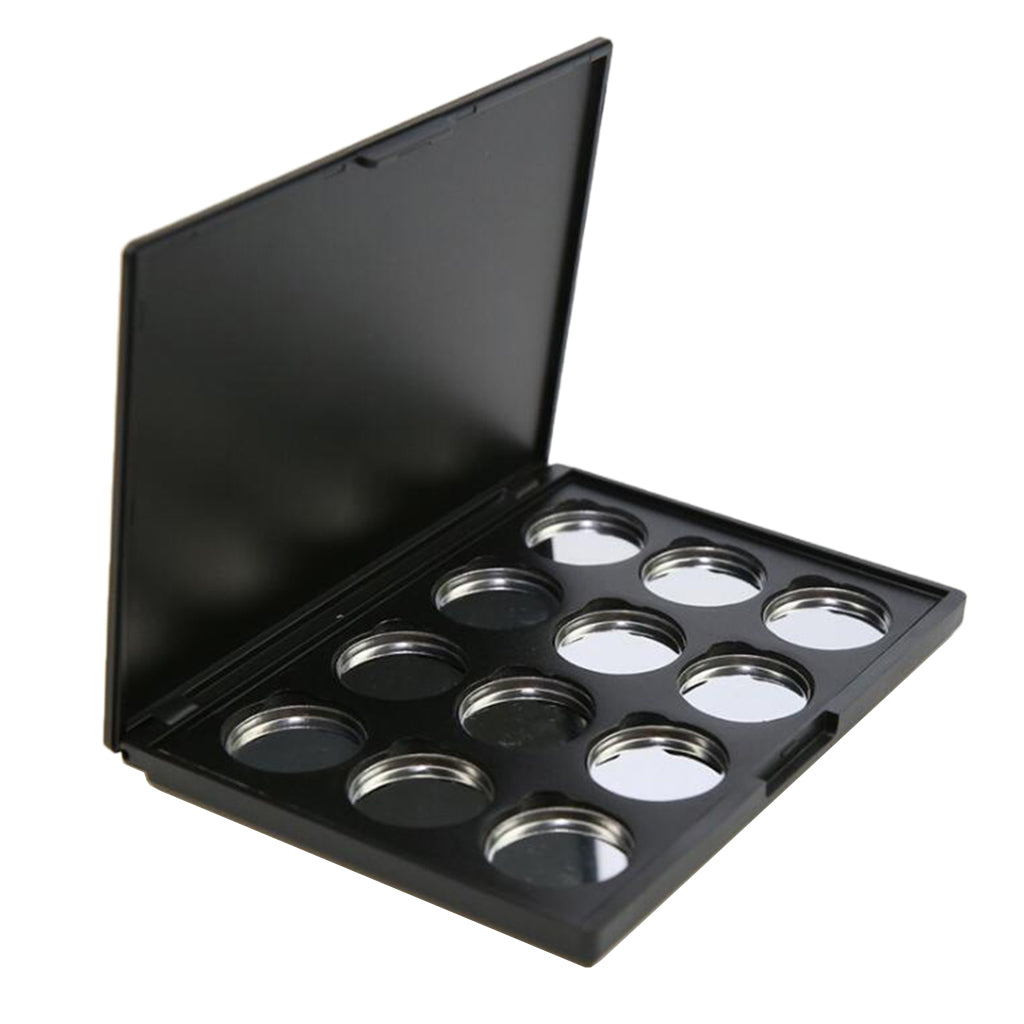 12 Slots Empty Magnetic Palette Box for Eyeshadow Powder Makeup Case w/ Pans