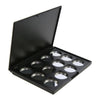 12 Slots Empty Magnetic Palette Box for Eyeshadow Powder Makeup Case w/ Pans