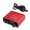 Aluminum Alloy Digital LCD Tattoo Machine Power Supply w/ Clip Cord Red