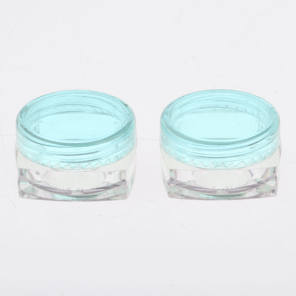 50x Empty Round Makeup Jar Pot Travel Cream Powder Cosmetic Container 5g Green