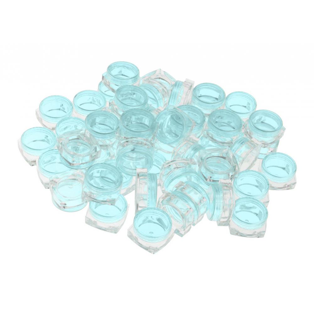 50x Empty Round Makeup Jar Pot Travel Cream Powder Cosmetic Container 5g Green