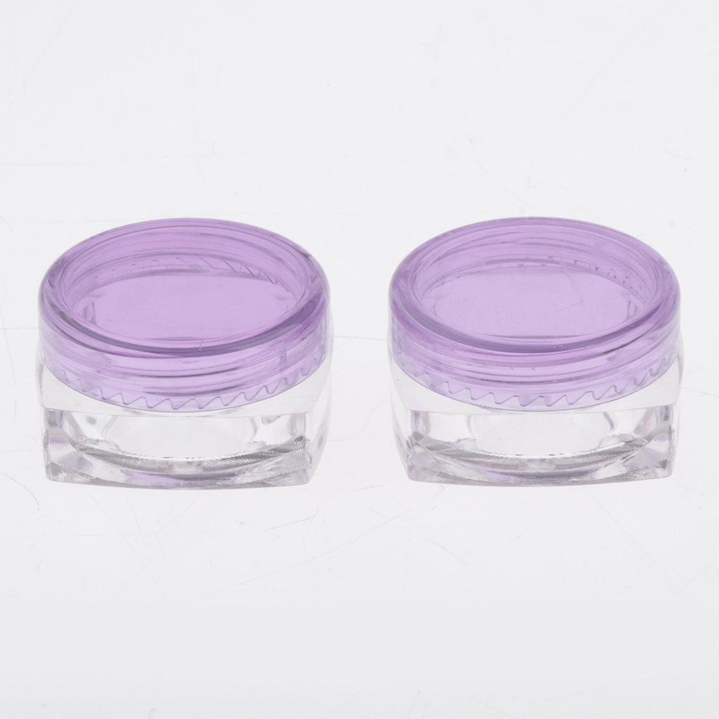 50x Empty Round Makeup Jar Pot Travel Cream Powder Cosmetic Container 5g Purple