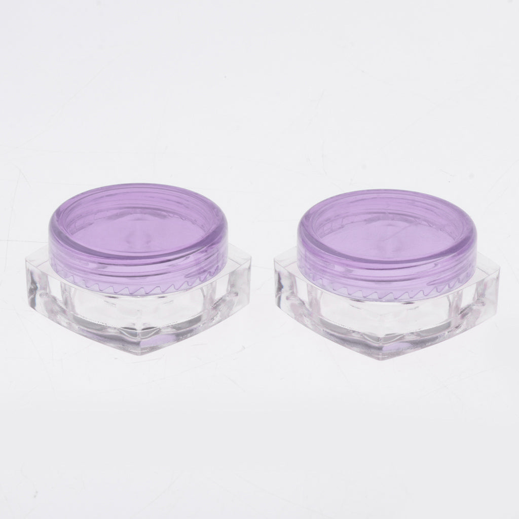 50x Empty Round Makeup Jar Pot Travel Cream Powder Cosmetic Container 5g Purple