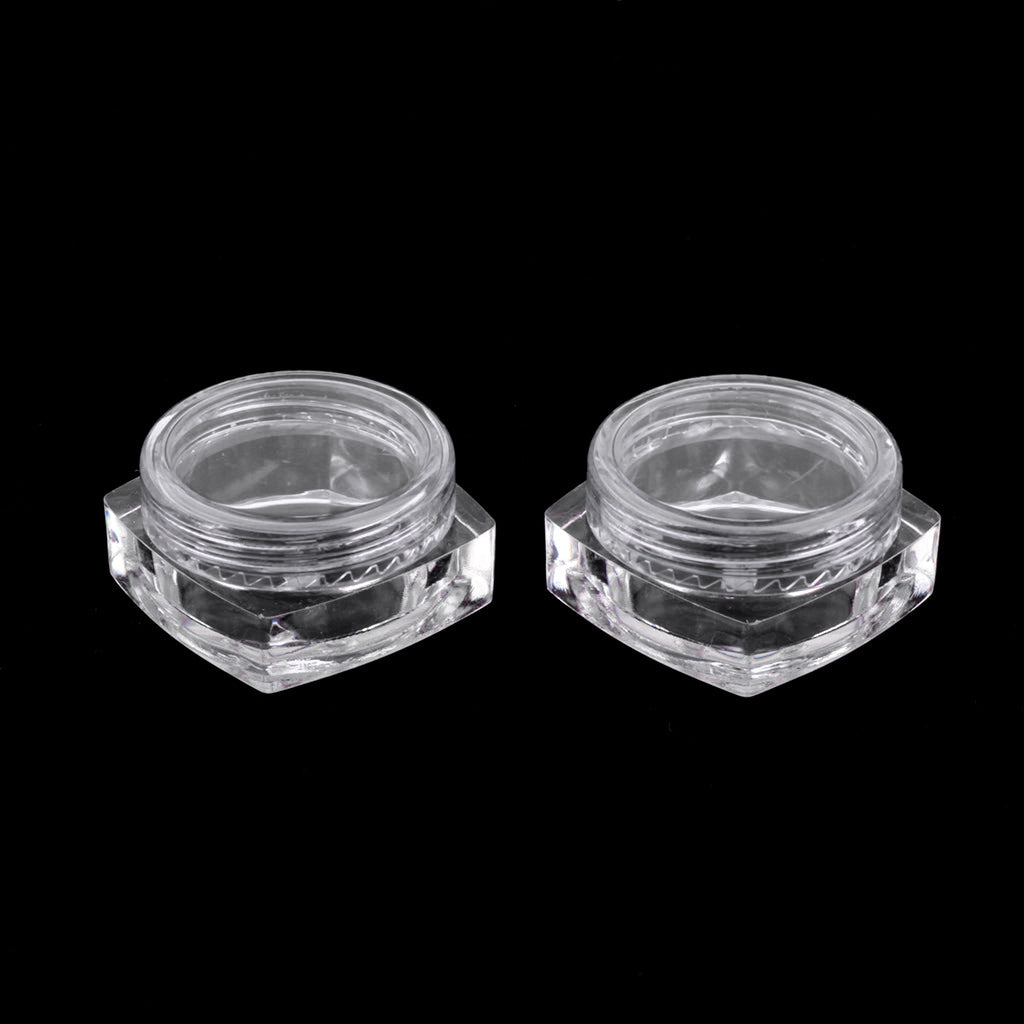 50x Empty Round Makeup Jar Pot Travel Cream Powder Cosmetic Container 5g Clear