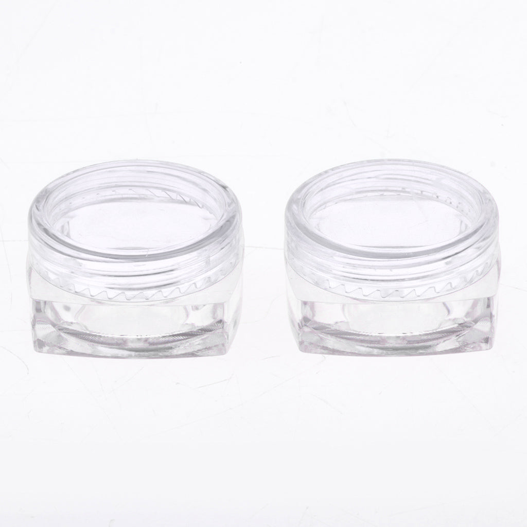 50x Empty Round Makeup Jar Pot Travel Cream Powder Cosmetic Container 5g Clear