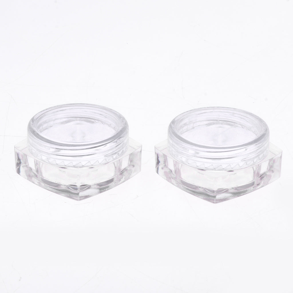 50x Empty Round Makeup Jar Pot Travel Cream Powder Cosmetic Container 5g Clear