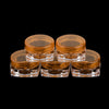 50x Empty Round Makeup Jar Pot Travel Cream Powder Cosmetic Container 5g Orange