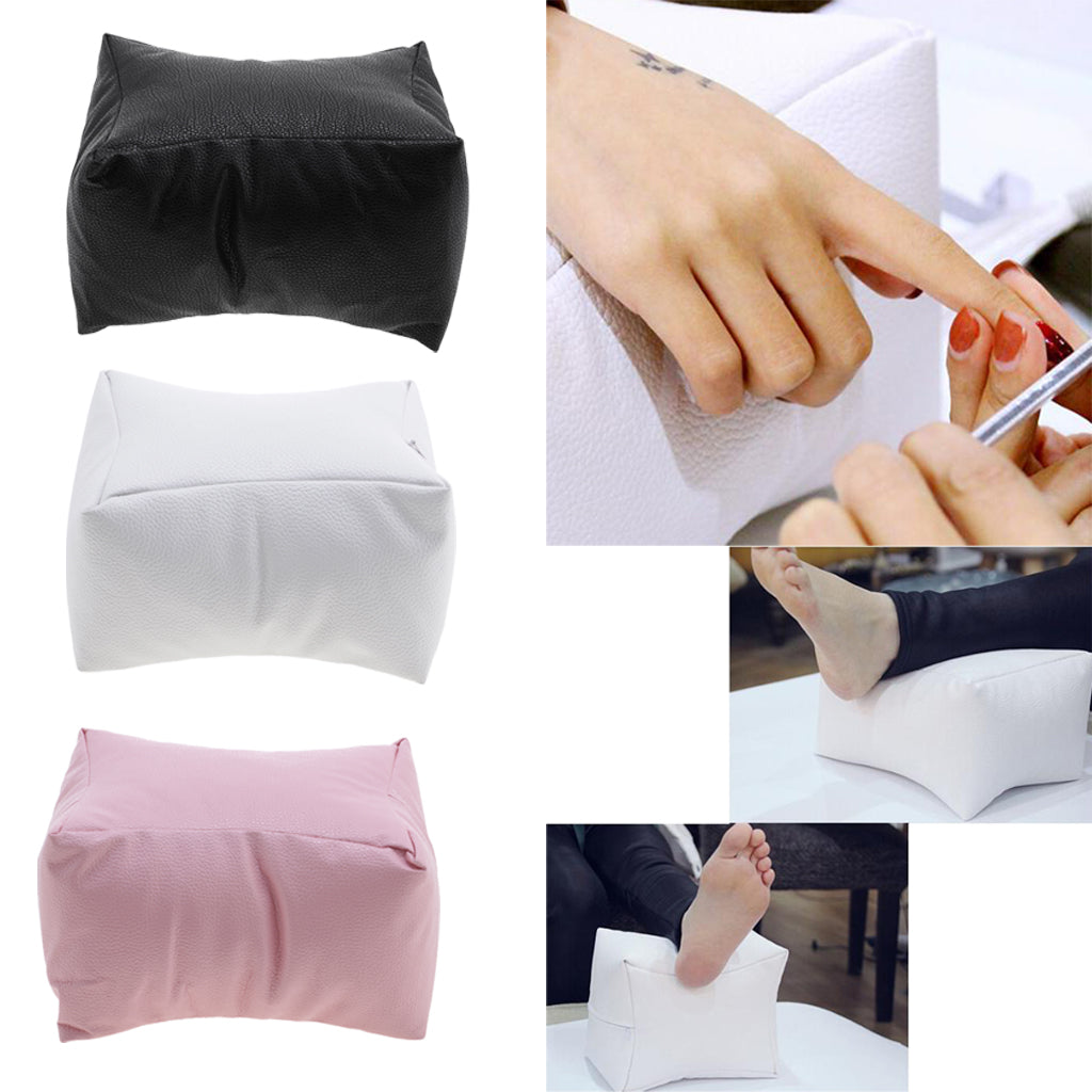 Soft Manicure Care Salon Half Hand Cushion Rest Pillow Nail Art PU Black