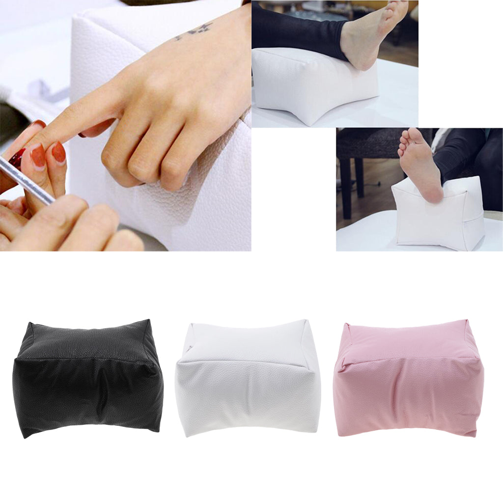 Soft Manicure Care Salon Half Hand Cushion Rest Pillow Nail Art PU Black