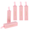 5x Plastic Empty Lipstick Tubes Lip Balm Container DIY Lipstick Holders Pink