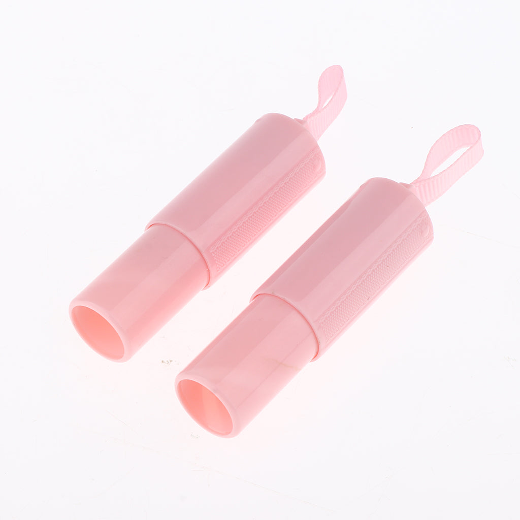 5x Plastic Empty Lipstick Tubes Lip Balm Container DIY Lipstick Holders Pink