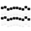 20x5ML Mini Empty Essential Oil Sample Bottles w/ Screw Caps Clear+Black Cap