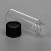 20x5ML Mini Empty Essential Oil Sample Bottles w/ Screw Caps Clear+Black Cap