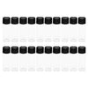 20x5ML Mini Empty Essential Oil Sample Bottles w/ Screw Caps Clear+Black Cap