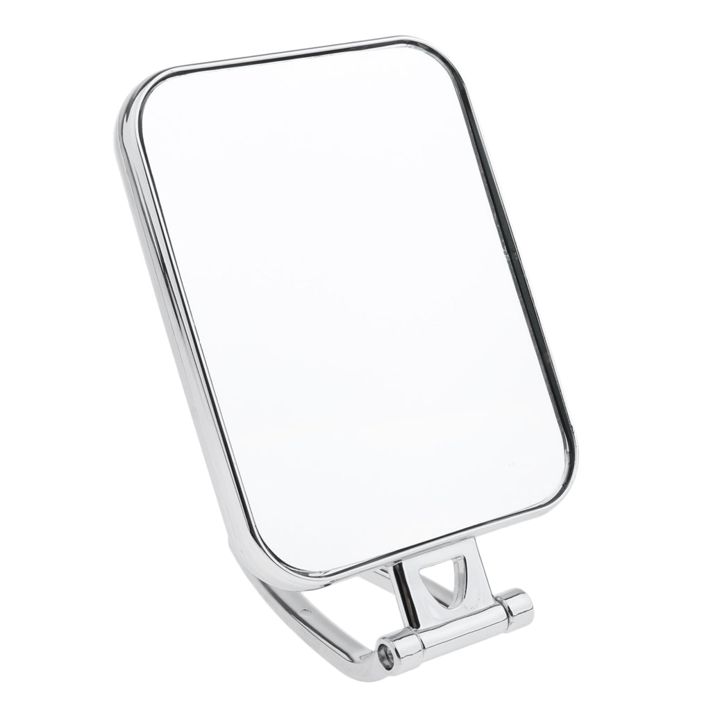 Durable Makeup Mirror Dormitory Bathroom Square Free-Standing Mirrors Silver