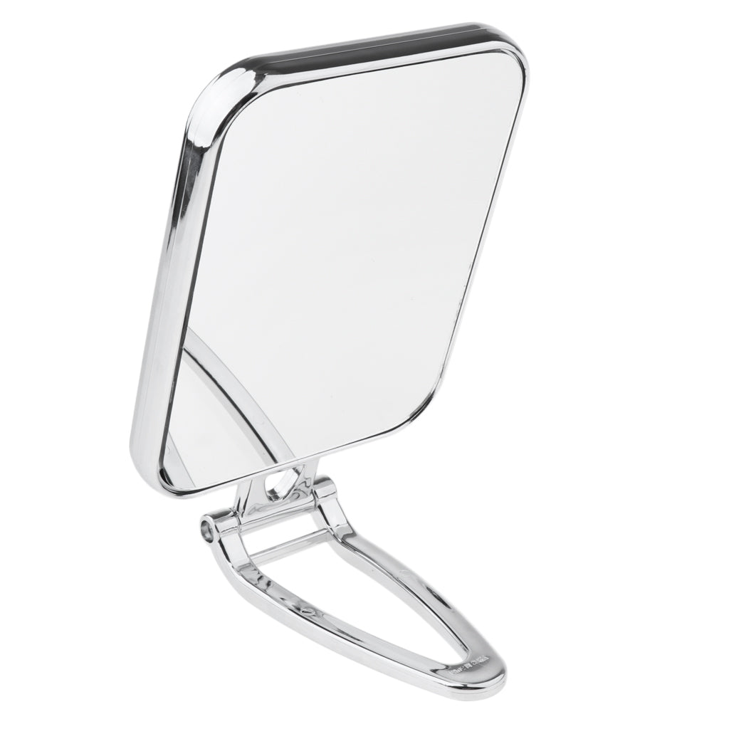 Durable Makeup Mirror Dormitory Bathroom Square Free-Standing Mirrors Silver