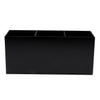 Black Acrylic Brush Organizer Holder 3 Grids Makeup Tools Display Stand