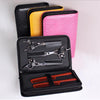 Soft Leather Hair Scissor Shears Case Hairdressing Comb Pouch Holster Black