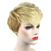 Short Synthetic Heat Resist Blonde Women Pixie Cut Chic Straight Wigs 26cm