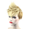 Short Synthetic Heat Resist Blonde Women Pixie Cut Chic Straight Wigs 26cm