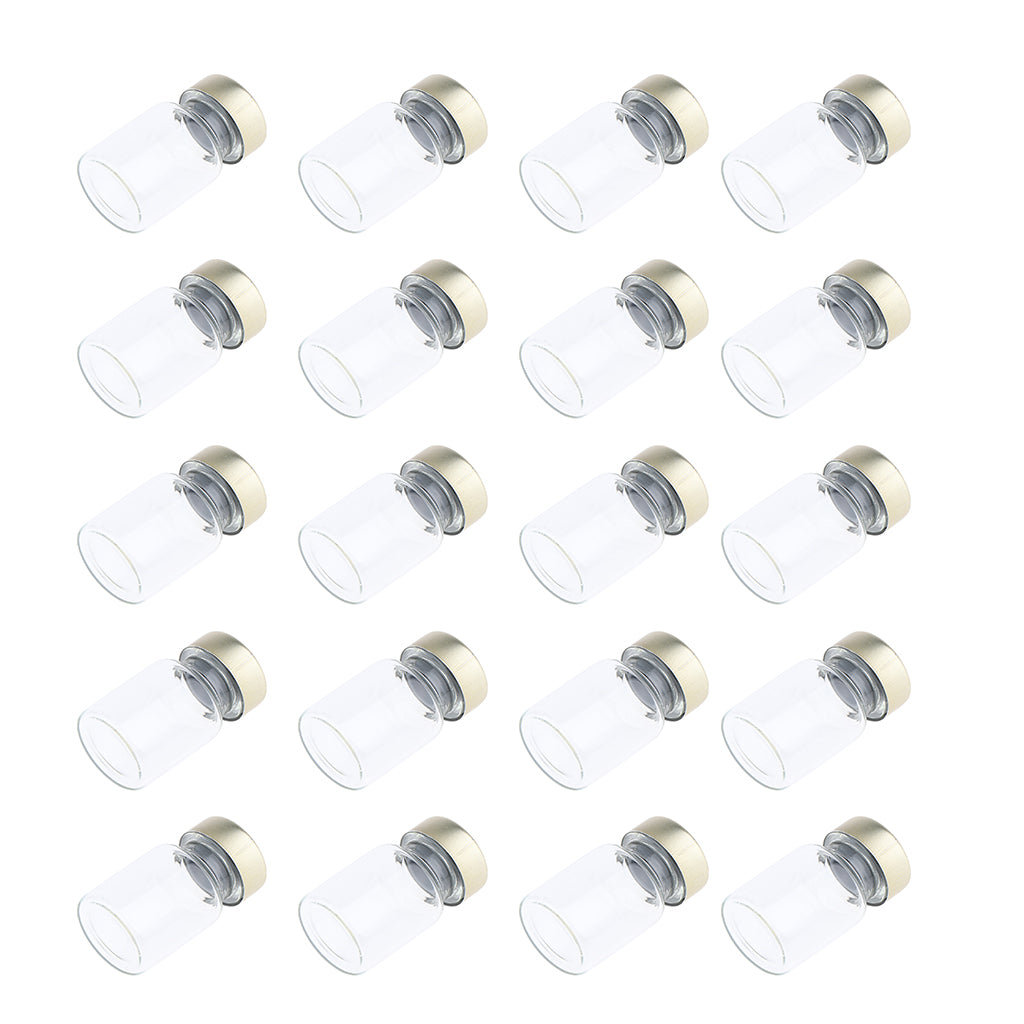 20Pcs Empty Sterile Glass Sealed Serum Vials Bottles Liquid Containers 5ml