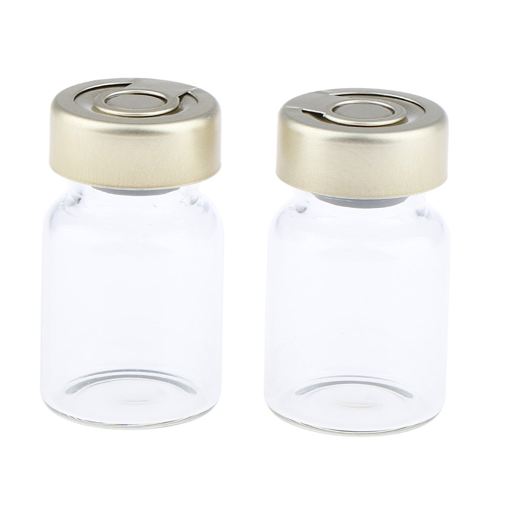 20Pcs Empty Sterile Glass Sealed Serum Vials Bottles Liquid Containers 5ml