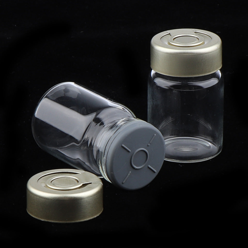 20Pcs Empty Sterile Glass Sealed Serum Vials Bottles Liquid Containers 5ml