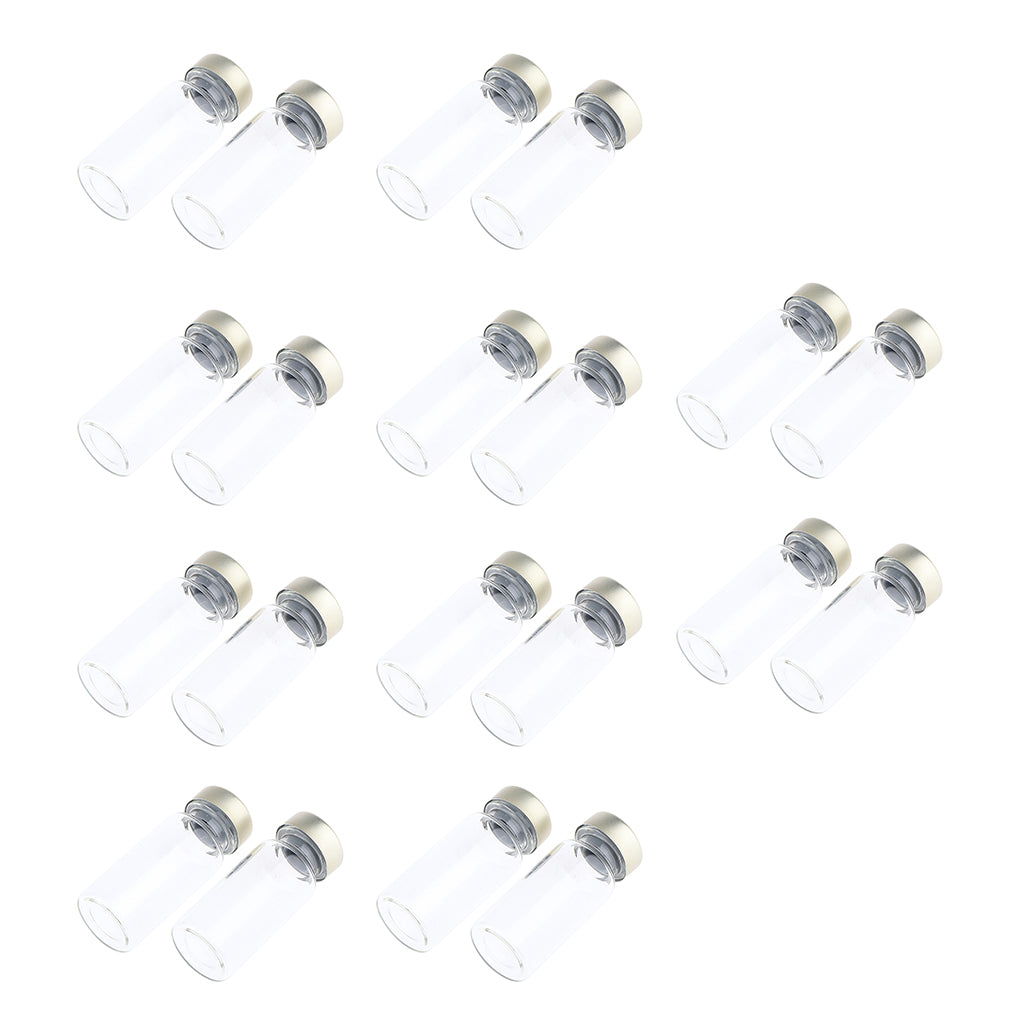 20Pcs Empty Sterile Glass Sealed Serum Vials Bottles Liquid Containers 10ml