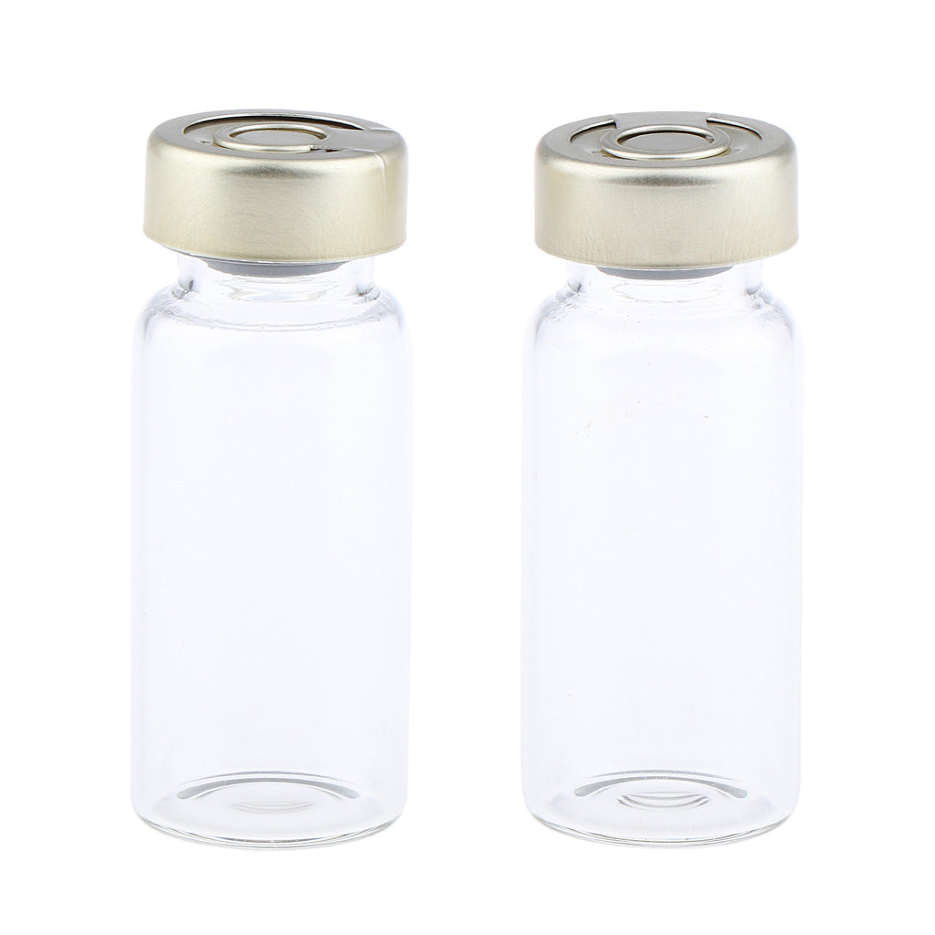 20Pcs Empty Sterile Glass Sealed Serum Vials Bottles Liquid Containers 10ml