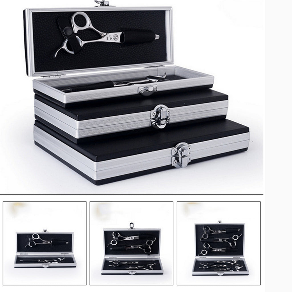 Aluminum Salon Scissors Storage Case Pet Hairdressing Tools organizer box 22.2x15.2 cm